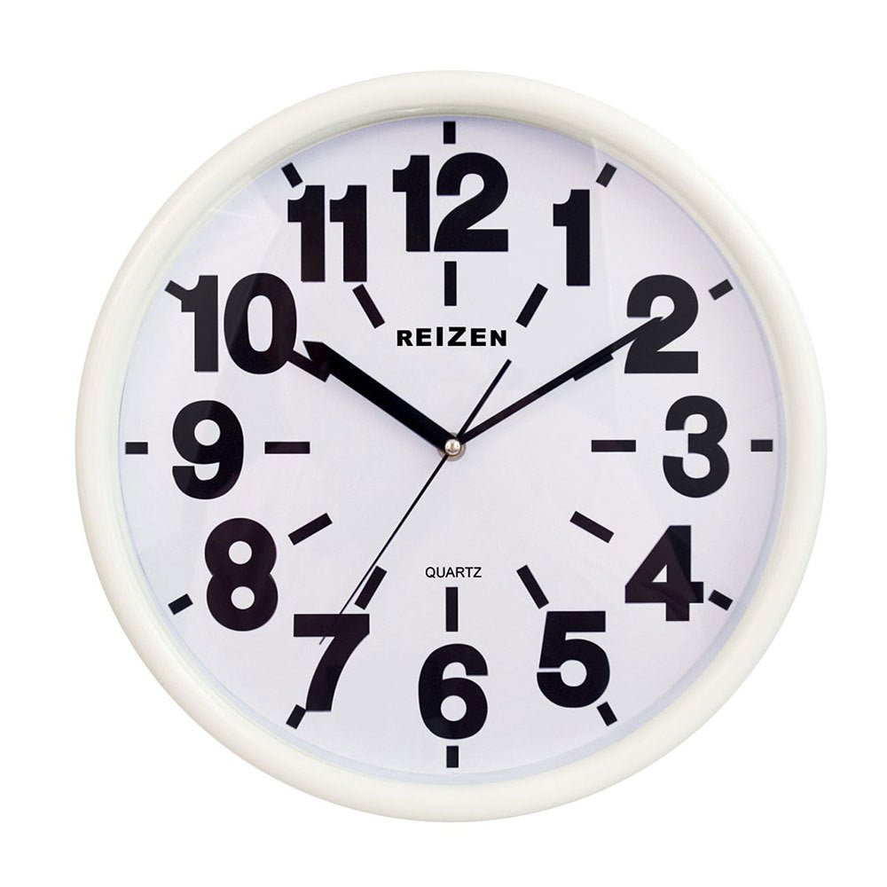 WALL CLOCK - Low Vision Quartz Black on White - The Low Vision Store