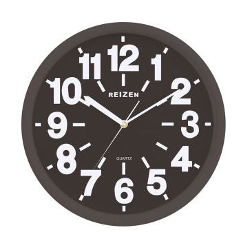 WALL CLOCK - Low Vision Quartz White on Black - The Low Vision Store