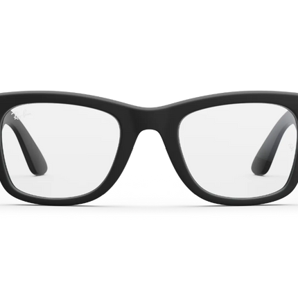 Ray-Ban Meta smart glasses front view showcasing modern design and features for hands-free connectivity.