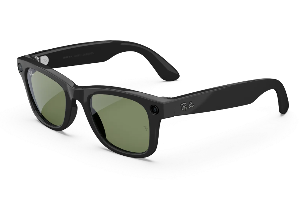Ray-Ban|Meta Wayfarer - Gen 2 Standard Black Frame with G-15 green lenses