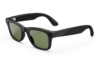 Ray-Ban|Meta Wayfarer - Gen 2 Standard Black Frame with G-15 green lenses