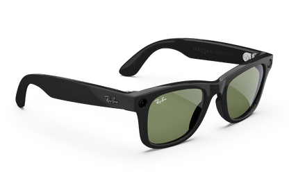 Ray-Ban|Meta Wayfarer - Gen 2 Standard Black Frame with G-15 green lenses