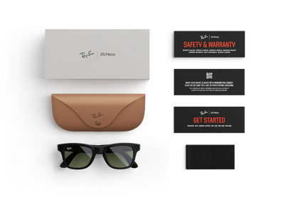 Ray-Ban|Meta Wayfarer - Gen 2 Standard Black Frame with G-15 green lenses